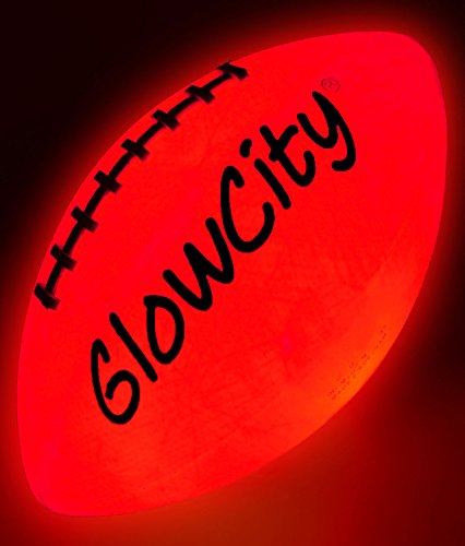 GlowCity Light Up Football-Official Size-High Bright LED Lights-Perfect Glow in The Dark Football-Extra Batteries Included