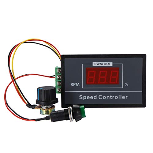 PWM Motor Speed Controller 6V 9V 12V 24V 36V 48V DC 6V - 60V Pulse Width Modulation Regulator 30A 1500W Stepless Variable Speed/Forward and Reverse Switch Pulse Width Modulation DC Speed Regulation