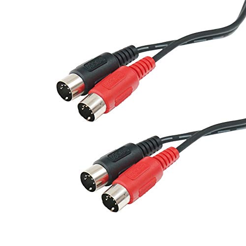 Hosa MID-203 Dual 5-Pin DIN to Dual 5-Pin DIN Dual MIDI Cable, 3 Meters