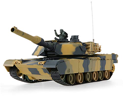POCO DIVO Abrams M1A2 US Battle Tank RC Airsoft Panzer 1/24 Scale Model 2.4Ghz Remote Control Military Vehicle Combat Fight Infrared BB