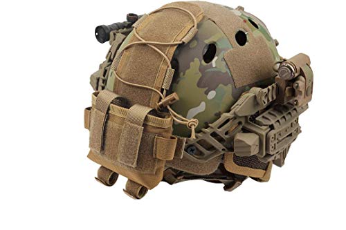 wolfslaves Helmet Battery Pouch MK2 Helmet Battery Pouch Counterweight 600D Nylon Helmet Battery Bag for Shooting, Cycling, Hiking, Camping,Coyote Brown