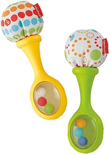 Fisher-Price Rattle 'n Rock Maracas, Green/Yellow