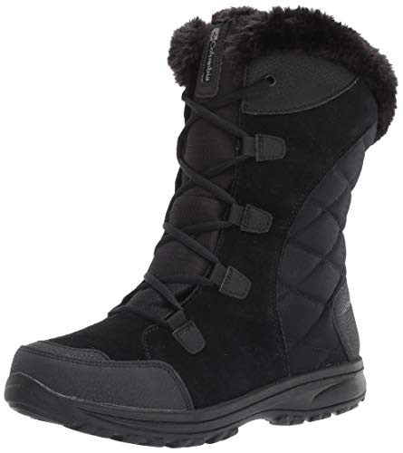 Columbia Women's ICE Maiden II Snow Boot, Black, Grey, 6.5 B US