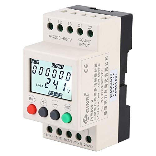 3 Phase Voltage Monitoring Sequence Relay JVR800-2 Voltage Protection Relay Under Over Voltage Protector