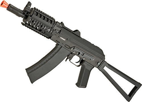 Evike Airsoft - CYMA Standard AKS-74UN RAS Airsoft AEG Rifle with Steel Folding Stock (Package: Gun Only)