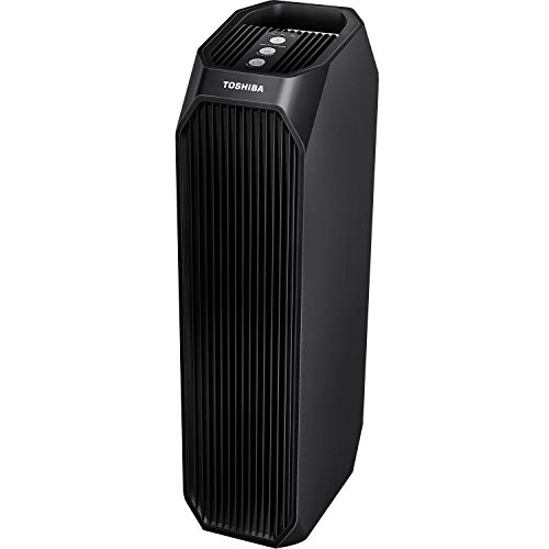 Toshiba Smart WiFi Air Purifier, 3-in-1 True HEPA Air Cleaner, Designed for Allergies, Pollen, Pets, Odors, Smoke and Dust, works with Alexa, Black – A Certified for Humans Device