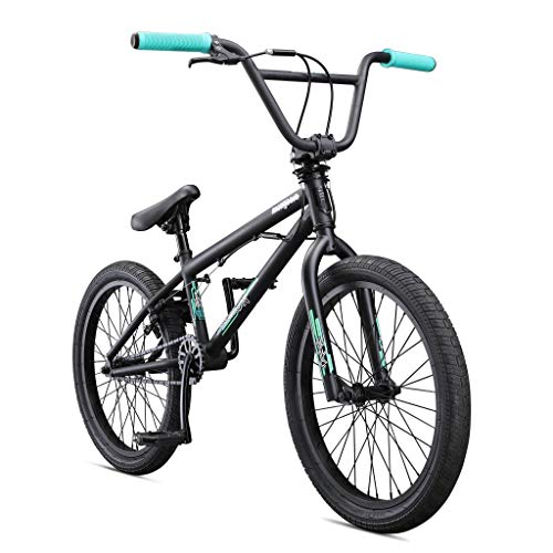 Mongoose Legion L10 Freestyle BMX Bike Line for Beginner-Level to Advanced Riders, Steel Frame, 20-Inch Wheels, Black/Teal