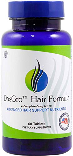 DasGro Hair Growth Vitamins, Biotin & DHT Blocker, Stops Hair Loss, Thinning, Balding, Promotes Hair Regrowth in Men & Women, All Hair Types, 30 Day Supply