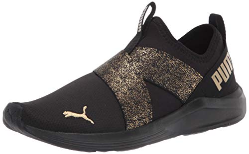 PUMA Women's Prowl Walking Shoe, Black-Gold