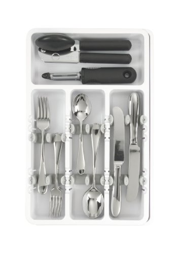OXO 1314600 Good Grips Expandable Utensil Organizer, White,9.75 inches