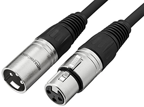AmazonBasics XLR Male to Female Microphone Cable - 10 Feet, Black