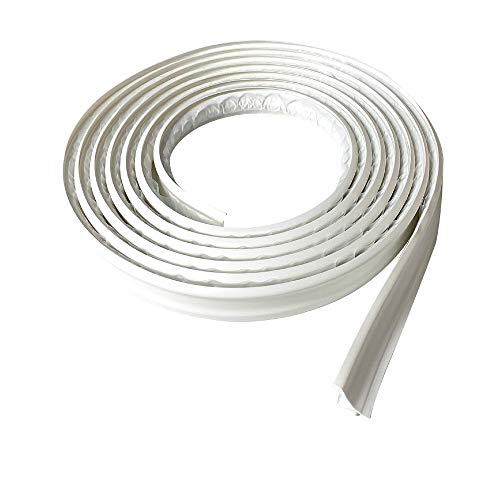 Instatrim 3/4 Inch (Covers 3/8' Gap) Flexible, Self-Adhesive, Caulk and Trim Strips for Floors, Ceilings, Countertops and More (White, 10ft Long, 1 Pack)