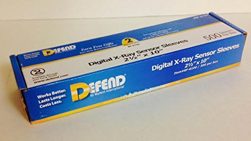 Defend BF-8100 Digital X-Ray Plastic Sensor Sleeves Plastic Sensor Covers 2 1/2' x 10' - 500/Box