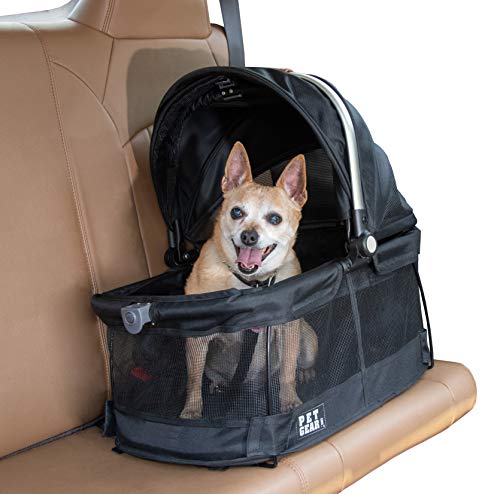 Pet Gear View 360 Pet Carrier & Car Seat for Small Dogs & Cats with Mesh Ventilation for Easy Viewing, Black - 360