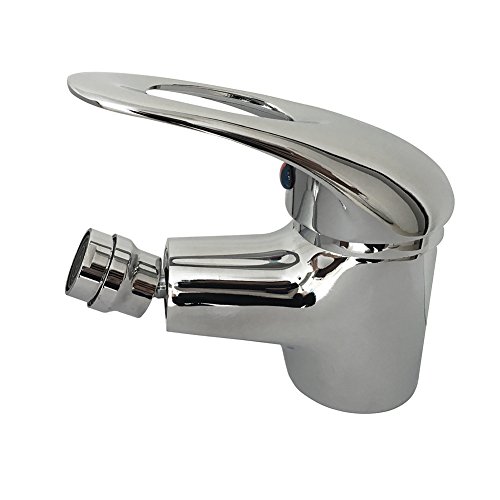 Toilet Bidet Faucet with Hot & Cold Water Brass Bathroom Single Hole Sink Mixer Tap, Chrome