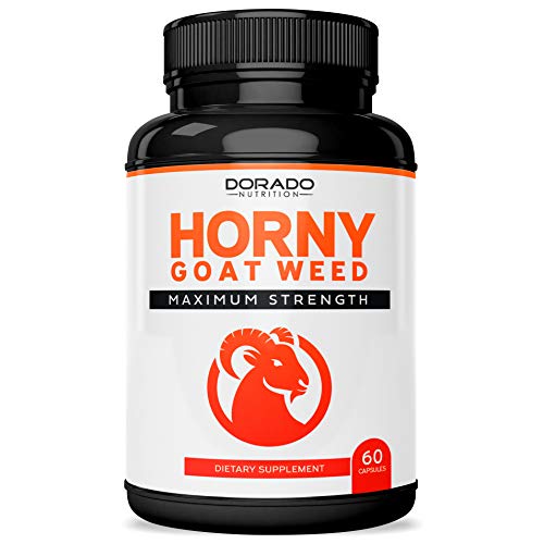 Horny Goat Weed Herbal Complex Extract for Men and Women - Maca Root, Ginseng, Yohimbine, Tongkat Ali, Muira Puama, Tribulus, L-Arginine - 1590mg [Extra Strength] Supplement - USA Made - 60 Capsules