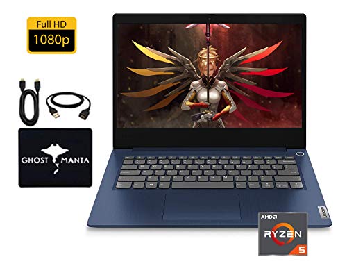 2020 Newest Lenovo IdeaPad 14' FHD Business Laptop Computer, AMD Ryzen 5 3500U(Beat i7-8550U), AMD Radeon Vega 8, HDMI Bluetooth, Windows 10 w/Ghost Manta Accessories (16GB RAM | 1TB SSD)