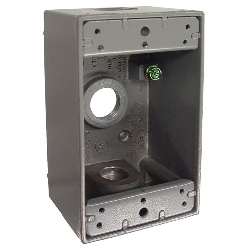 Hubbell-Bell 5320-0 Single Gang 3-1/2-Inch Outlets Weatherproof Box