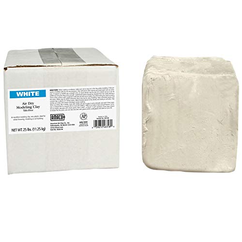 AMACO AMA46318R Air Dry Clay, 25 lbs. , White (Color may vary