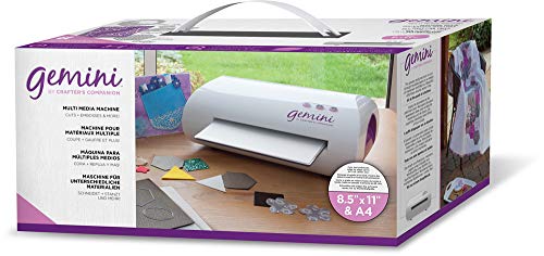Gemini by Crafter's Companion GEM-M-USA Gemini Multi Media Die Cutting Embossing Crafters Companion Machine with Pause Resume & Reverse, White