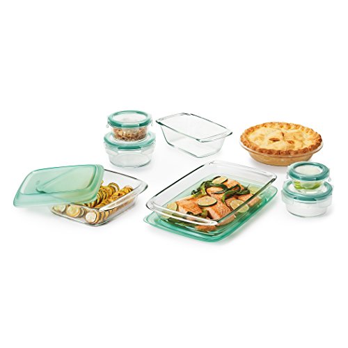 OXO Good Grips 14 Piece Freezer-to-Oven Safe Glass Bake, Serve and Store Set
