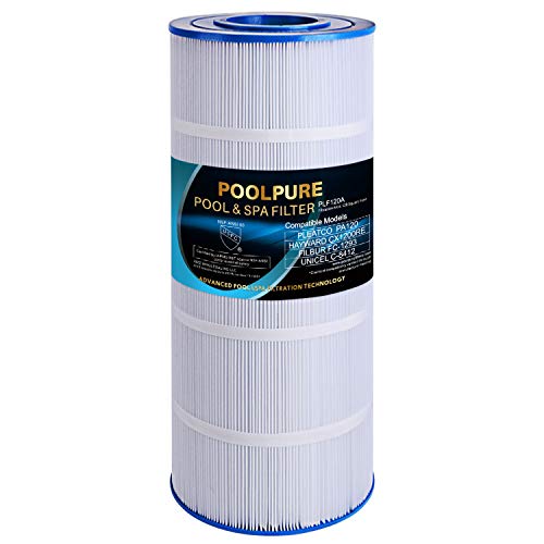 POOLPURE Replacement Filter for Hayward C1200, CX1200RE, Pleatco PA120, Unicel C-8412, Filbur FC-1293, Clearwater II 125, Waterway Pro Clean PCCF-125, 817-0125N, 120 sq.ft Filter Cartridge, Pack of 1
