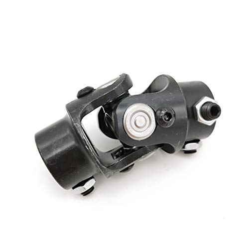 Ensun 3/4-36 Spline x 3/4 DD Black Single Steering Shaft Universal U Joint, Maximum Working Angle: 35° Degree, Total Length: 83mm (3-1/4')