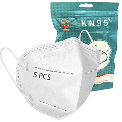 95 Protective Face Mask,5-Layer Reusable Respiratory Protection,5 Pcs Pm2.5 Cup Dust Masks, 95% Filtration Breathable Disposable Masks For Adult, Men, Women, Indoor, Outdoor Mascarillas