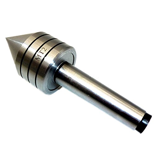 Ginode Heavy Duty Live Tailstock Center, 2 Morse Taper, Woodworking Tapered Turn Center, MT2 Live Center with 60 Degree Point丨60°MT2 Morse Taper
