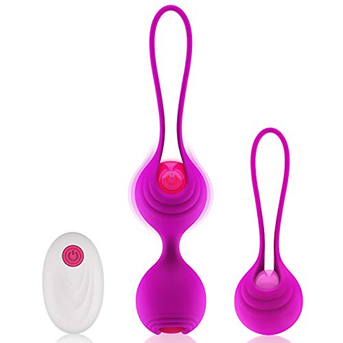 Ben Wa Ball Kegel Balls Exerciser for Women Bladder Control Pelvic Floor Tightening Recovery, PALOQUETH Premium Silicone Kegel Trainer Weights with 4 Balls for Beginners Advanced with Remote Wireless