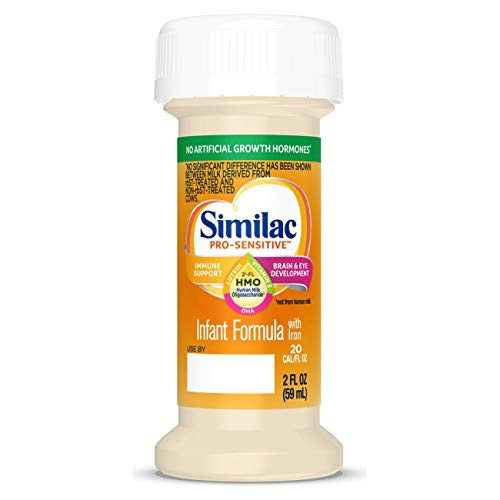 Similac pro-sensitive infant Formula with 2'-fl Human Milk Oligosaccharide (HMO) for Immune Support, Ready To Drink Bottles, 2 Fl Oz (48 Count)