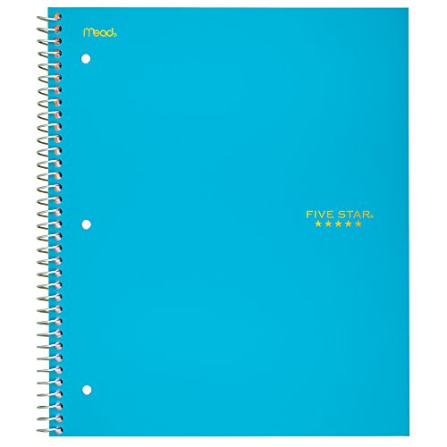 Five Star Spiral Notebook, 1 Subject, Graph Ruled Paper, 100 Sheets, 11' x 8-1/2', Teal (06190AA4)