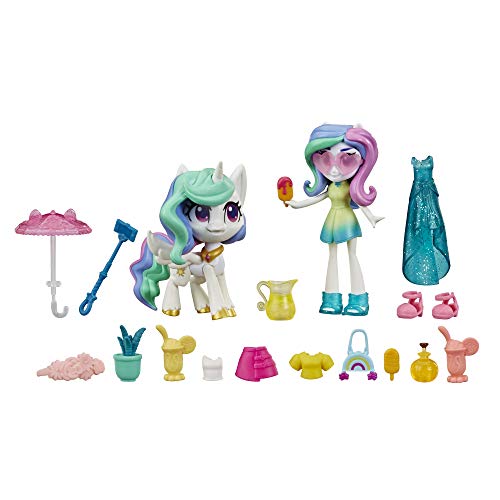 My Little Pony Equestria Girls Princess Celestia Potion Princess Set -- 3' Mini Doll & Toy Pony Figure with 20 Accessories