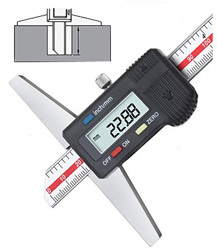 GLTL Depth Gage General Tools Depth gauge Vernier caliper,0-6'/150mm,0-8'/200mm,0-12'/300mm (digital 0-300mm)