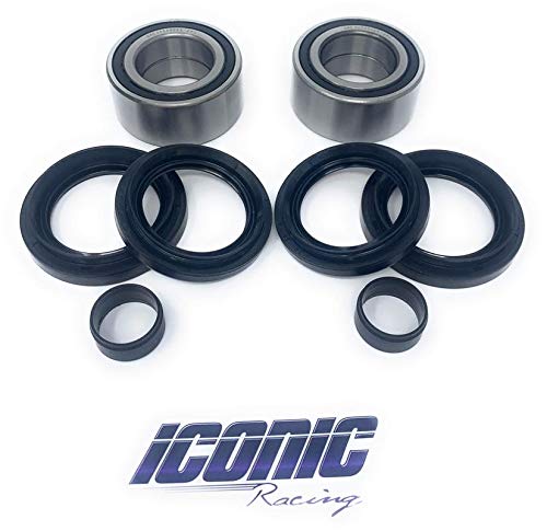 Iconic Racing Both Front Wheel Bearing and Seal Kits Compatible with Honda 05-14 TRX500 FA FE FGA FM FPA FPE FPM Fourtrax Foreman Rubicon TRX680 Rincon
