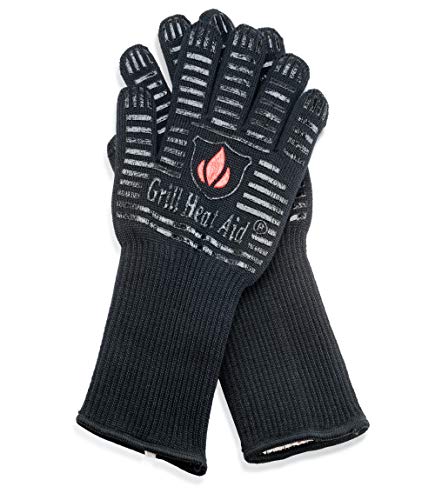 Extreme Heat Resistant Grill/BBQ Gloves | Premium Insulated Durable Fireproof Kitchen Mitts Designed for Cooking, Grilling, Frying, Baking | Indoor/Outdoor Accessories for Men & Women
