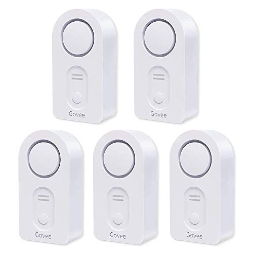 Govee Water Detectors, Wireless Water Leak Detector with 100 DB Loud Alarm, Water Sensor with Sensitive Leak Probes, Water Sensor Alarm for Kitchen Bathroom Basement Floor(Battery Included)-5 Pack