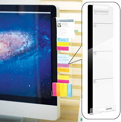 Monitor Memo Board - Monitor Sticky Note Holder, Acrylic Concise Message Memo Panel for Screen Phone Holder (Right) (Large)