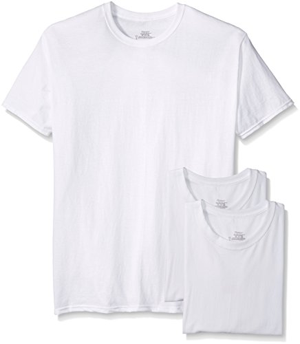 Hanes Men's 3-Pack Tagless Crew Neck T-Shirt, White, XX-Large