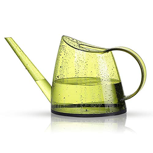 Junyimaoyi Watering Can, Transparent Long Spout Watering Kettle Nordic Style Garden Watering Pot for Indoor and Outdoor Watering Plants and Potted Flowers (1.4L, Green)