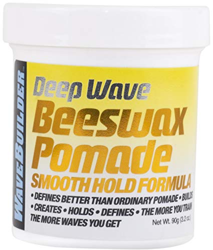 WaveBuilder Deep Wave Beeswax Pomade | Defines Better Than Ordinary Pomade to Promote Hair Waves, 3 Oz