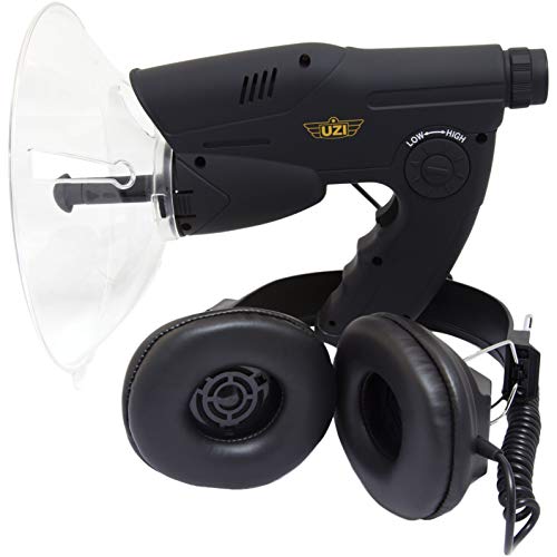 Uzi Spy Gear Listening Device for Spying, Recording Device can be part of your Spy Kit or Spy Gear and even a Wonderful Toy for Family Entertainment, Black