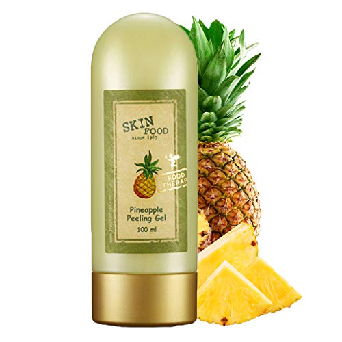 SKINFOOD Pineapple Peeling Gel 3.38 fl.oz. (100ml) - Pineapple and Aloe Contained AHA Deep Facial Exfoliating Gel, Eliminates Sebum, Skin Clear and Blemish-Free