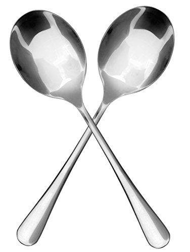 Stainless Steel X-Large Serving Spoons (2-Pack), Serving Utensil, Buffet & Banquet Style Serving Spoons-(2 Spoons)
