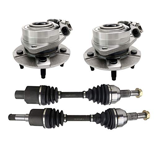 Bodeman - 4PC Front CV Axle Drive Shaft & Front Wheel Hub Bearing Assemblies w/ABS for 2005-2006 Chevy Equinox/ 2006 Pontiac Torrent