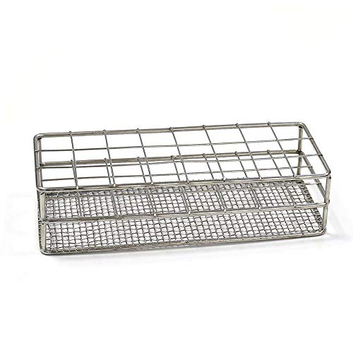 ULAB Stainless Steel Test Tube Rack, Wire Constructed, 24 Places, Suitable for Tubes of Dia.≤25mm, UTR1010