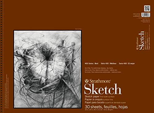 Strathmore 455-18 400 Series Sketch Pad, 18' x 24' Wire Bound, 30 Sheets