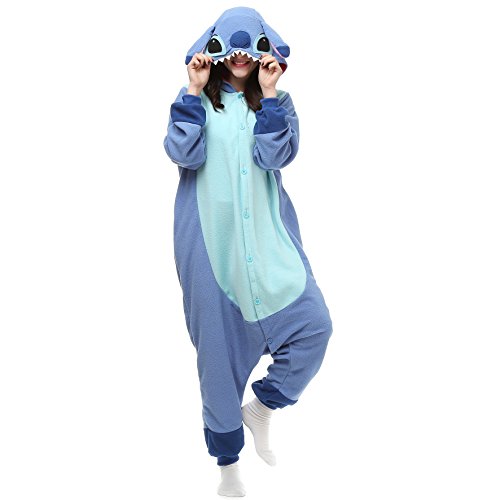 Adult Onesie Animal Pajamas Halloween Cosplay Costumes Party Wear Blue