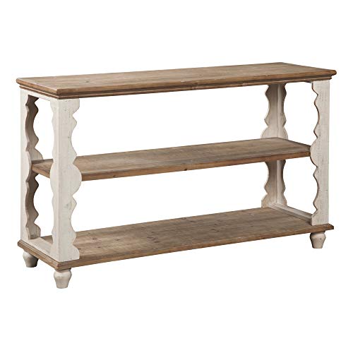 Signature Design by Ashley - Alwyndale Console Sofa Table - Casual - Antique White/Brown