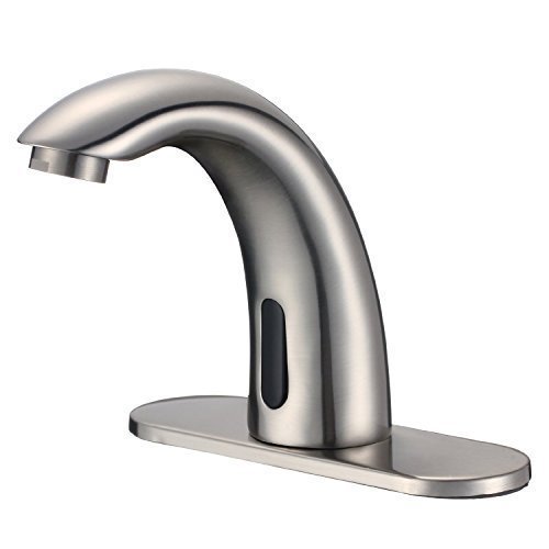 Yodel Automatic Touchless Sensor Tap Hot Cold Mixer Faucet, Brushed Nickel